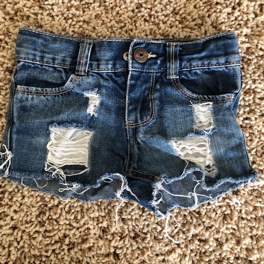Distressed toddler shorts